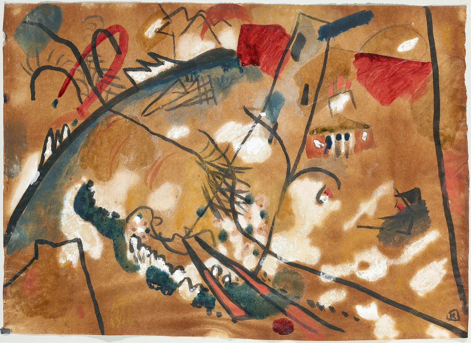 Draft for ‘Improvisation 24 (Troika II)’ av Wassily Kandinsky