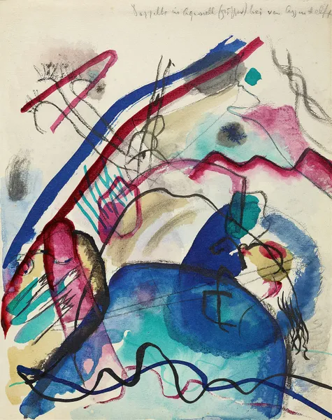 Draft for ‘Picture with a white border’ iv av Wassily Kandinsky