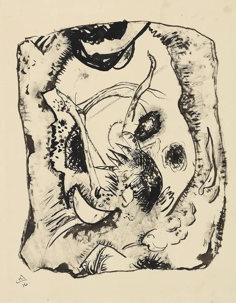 Drawing for ‘Bild auf hellem Grund’ av Wassily Kandinsky