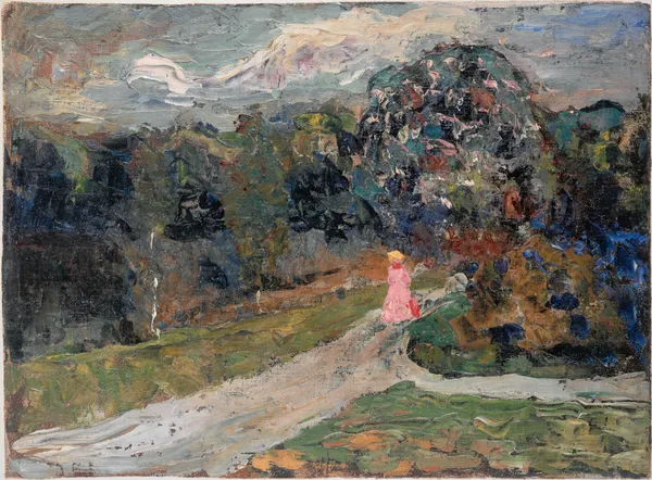 Dusk in an English Garden, Munich av Wassily Kandinsky