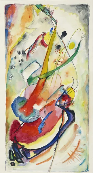 Entwurf zu einem Wandbild für Edwin R. Campbell Nr. 1 av Wassily Kandinsky