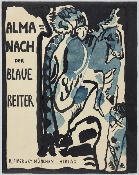 Final design for the cover of the almanac ‘The Blue Rider’ av Wassily Kandinsky
