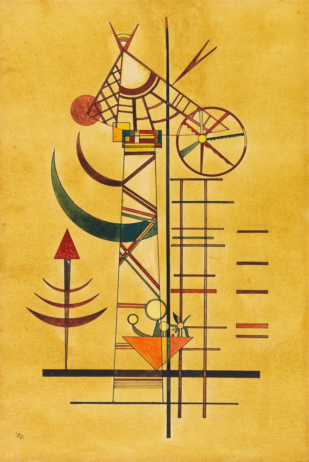 Gebogene Spitzen av Wassily Kandinsky