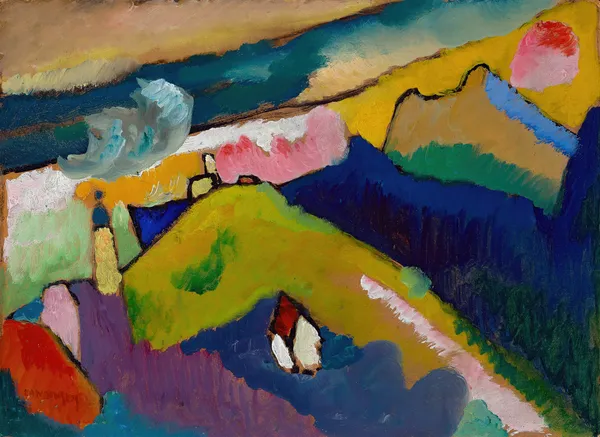 Murnau – Mountain landscape with church av Wassily Kandinsky