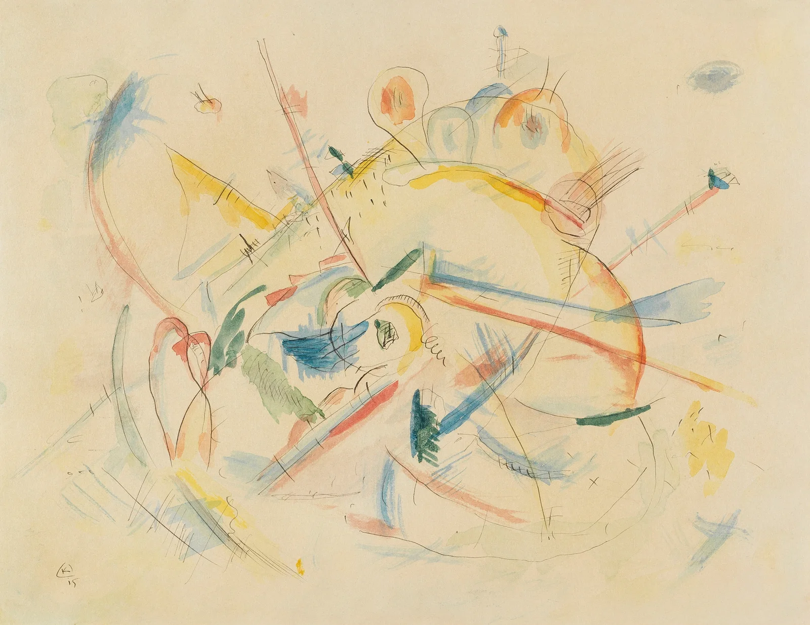 Ohne Titel, 1915 – nr 1 av Wassily Kandinsky