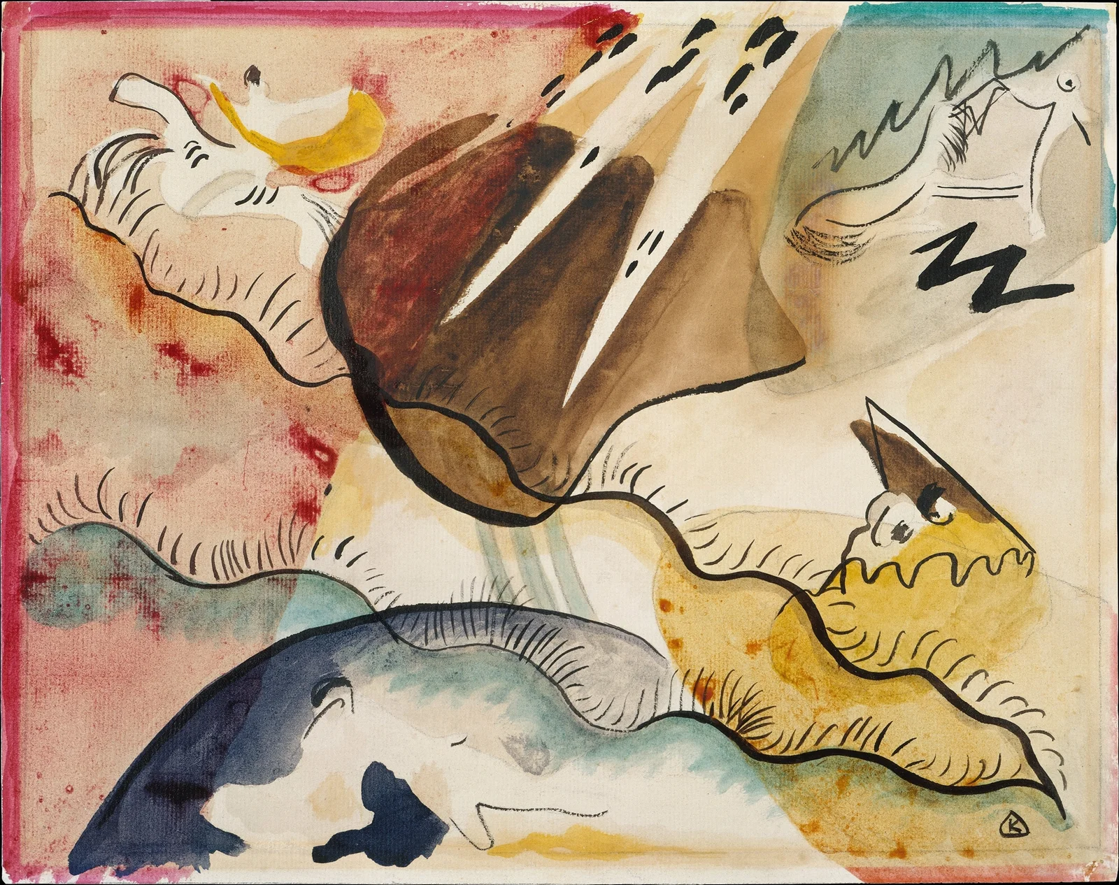 Rain Landscape av Wassily Kandinsky
