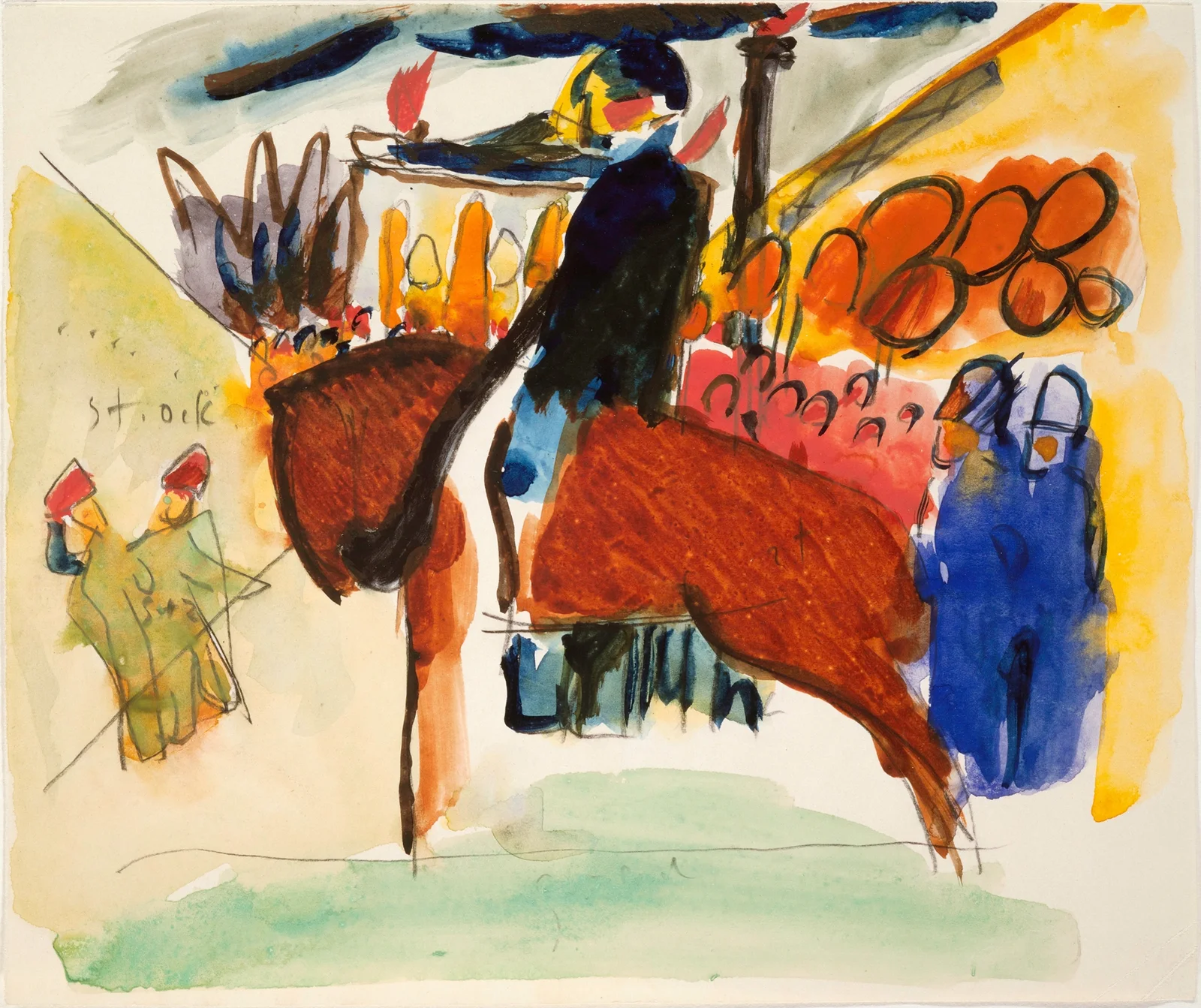 Study for Impression IV (Policeman) av Wassily Kandinsky