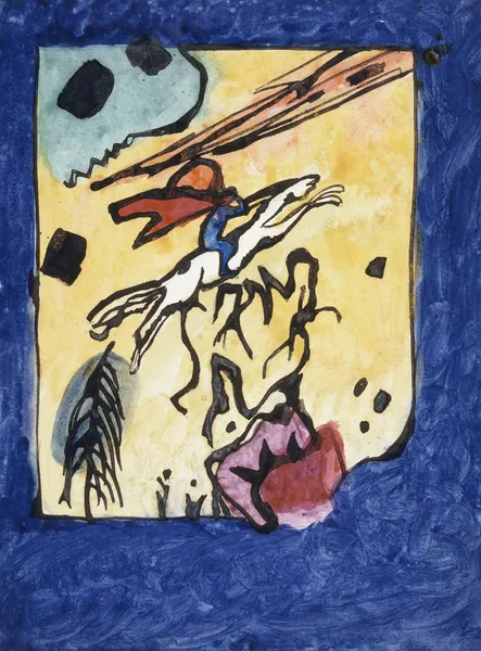 Study for the Cover of Der Blaue Reiter Almanach av Wassily Kandinsky