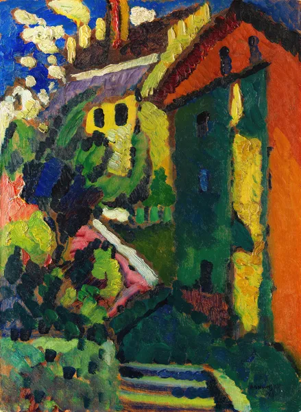 Treppe zum Schloss (Murnau) av Wassily Kandinsky