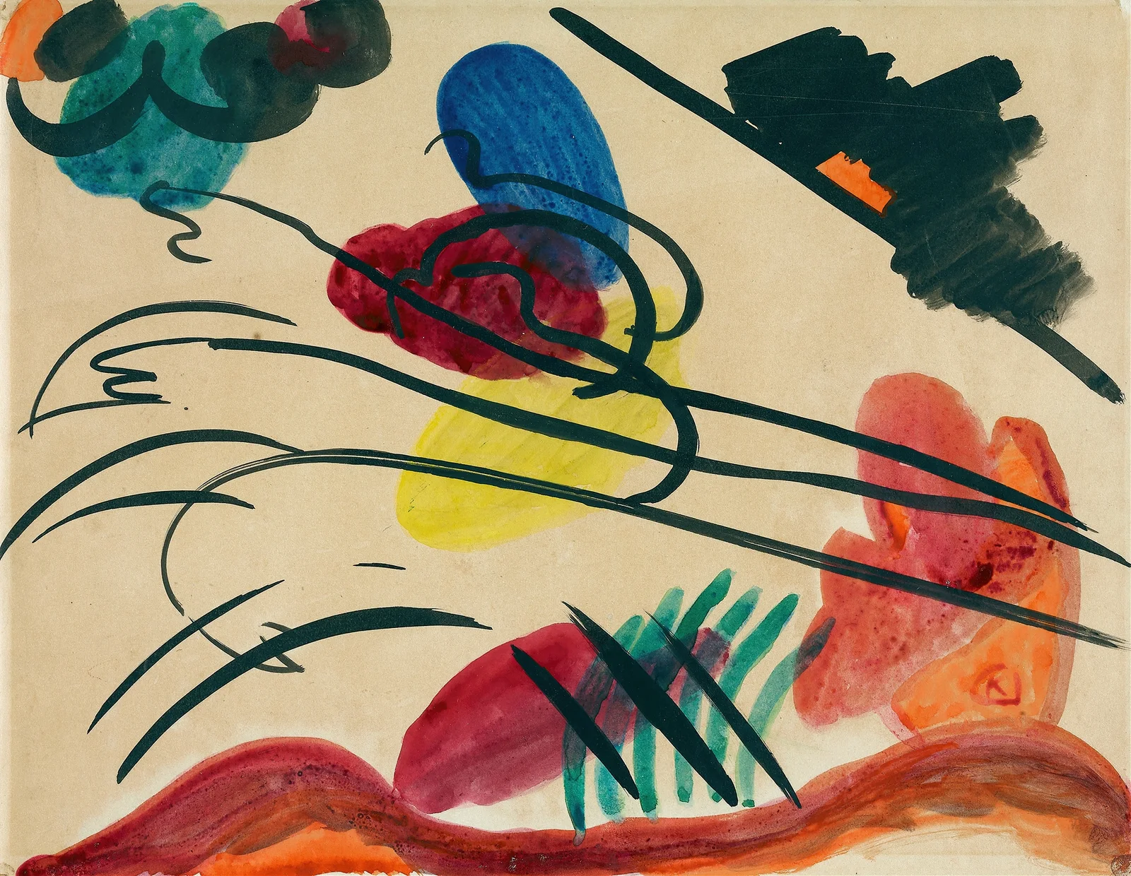 With three riders av Wassily Kandinsky