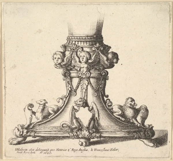 Base of an ornamental cup av Wenceslaus Hollar