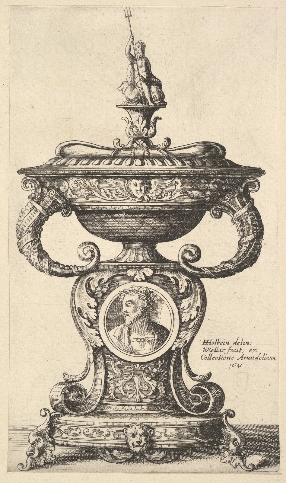 Two handled cup av Wenceslaus Hollar