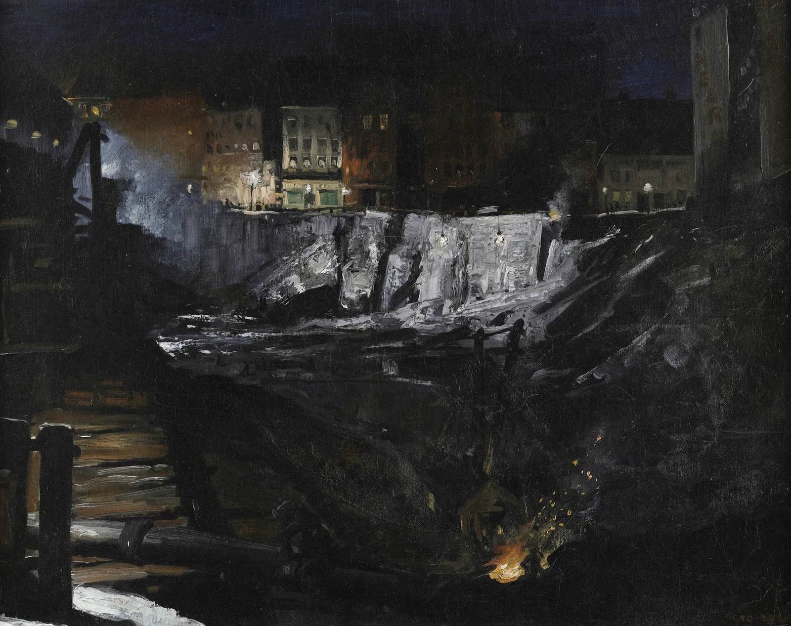 Excavation at Night av George Wesley Bellows