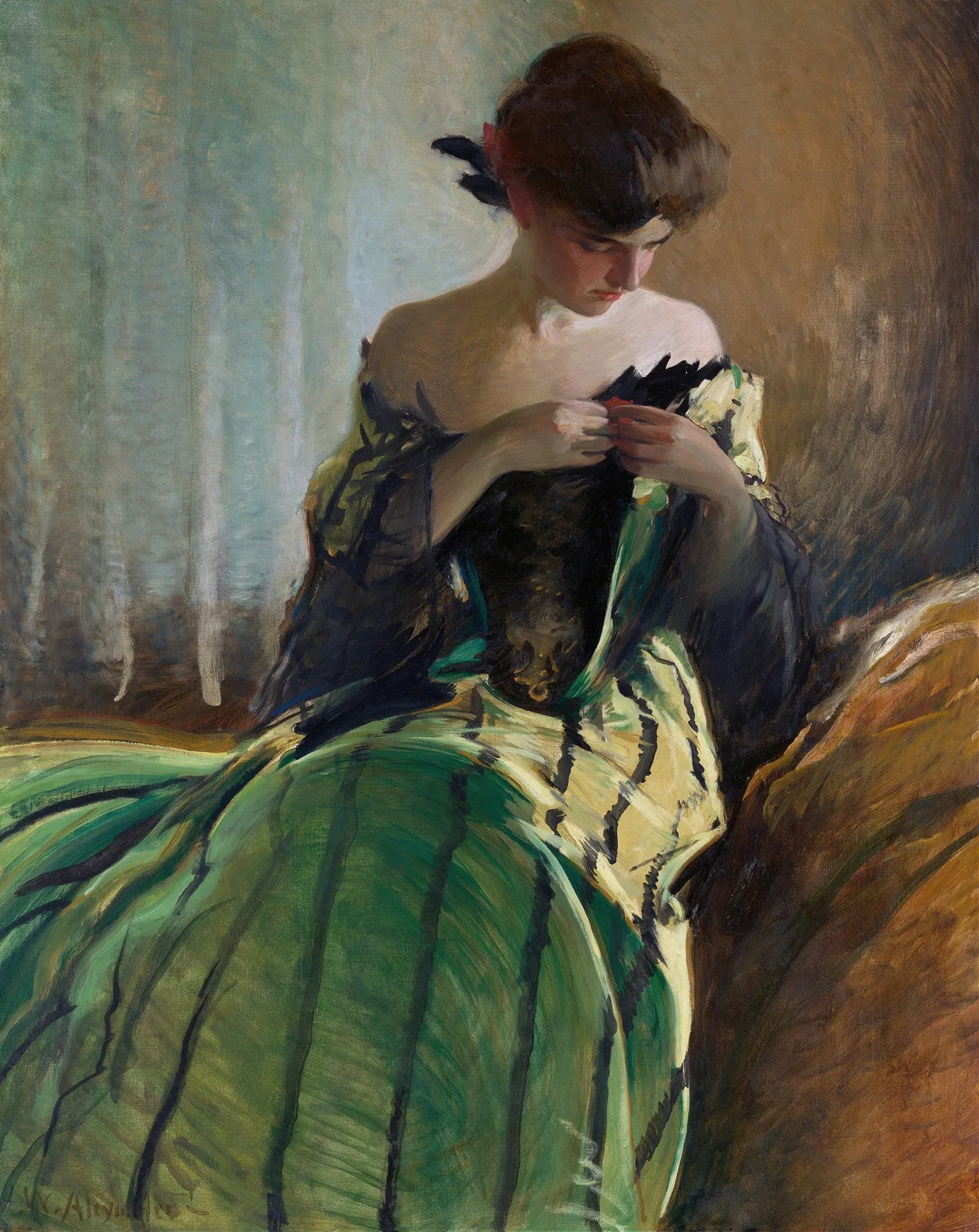 Study in Black and Green (by 1906) av John White Alexander