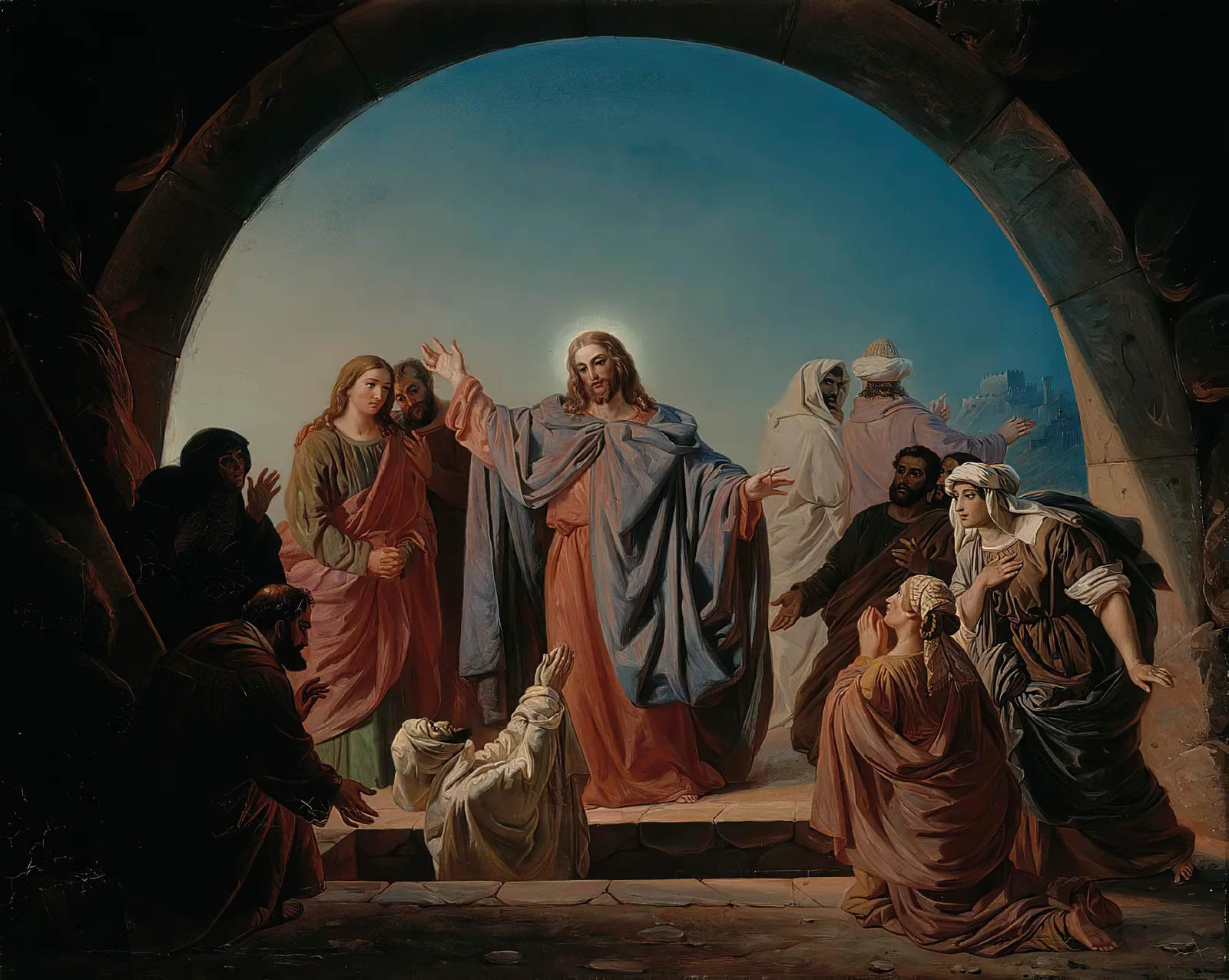 Jesus Wakes Lazarus av Robert Wilhelm Ekman