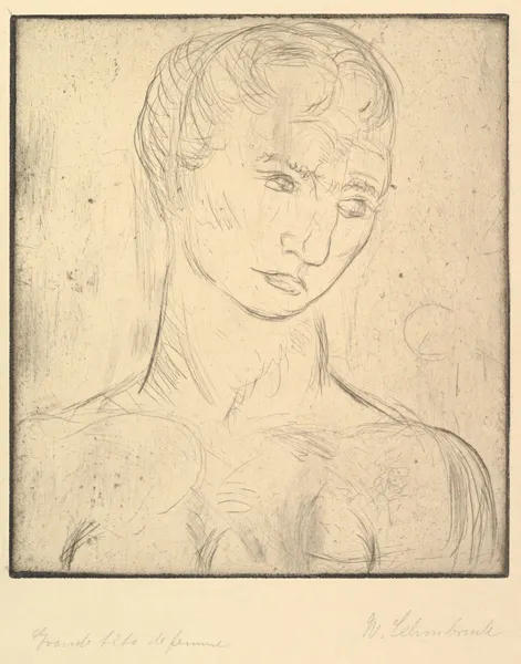 Head of a Woman (Kopf Groß) av Wilhelm Lehmbruck
