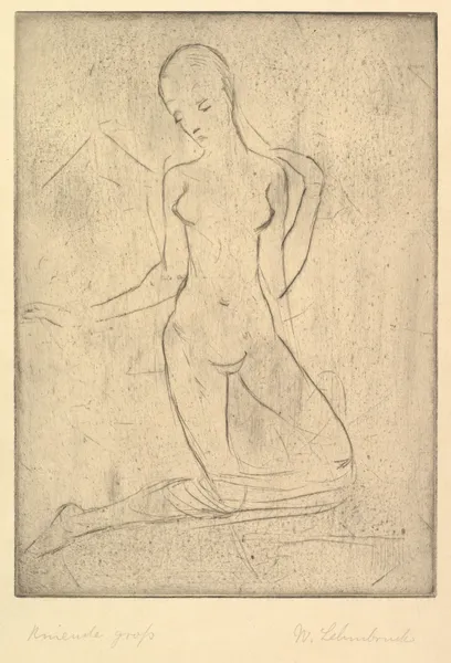 Kneeling One (Kneide, groß) av Wilhelm Lehmbruck