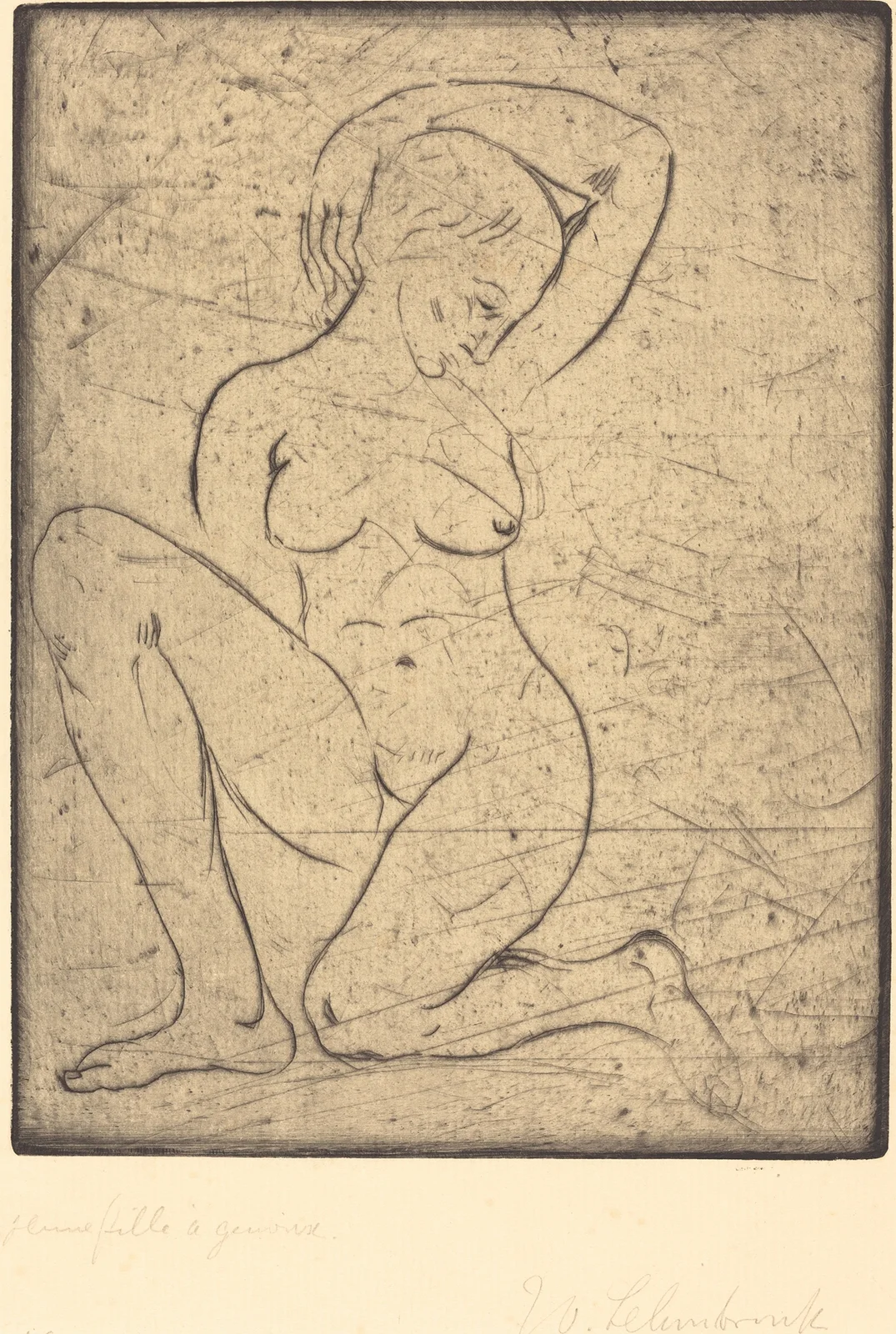 Kneeling, Small (Kniende, klein) av Wilhelm Lehmbruck