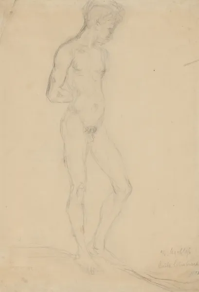 Male Nude Model av Wilhelm Lehmbruck