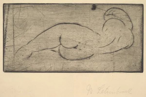 Repose (Ruhende vom Rücken) av Wilhelm Lehmbruck