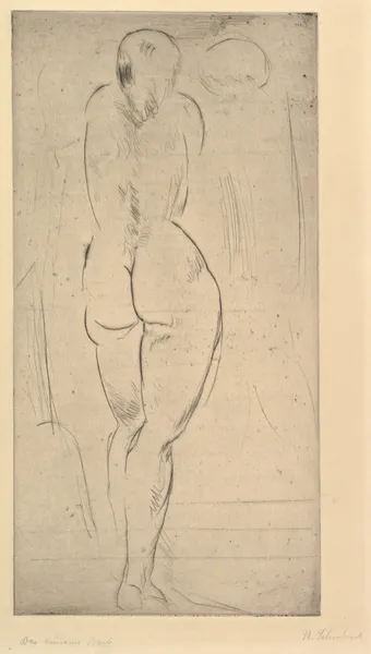 The Solitary Woman (Das einsame Weib) av Wilhelm Lehmbruck