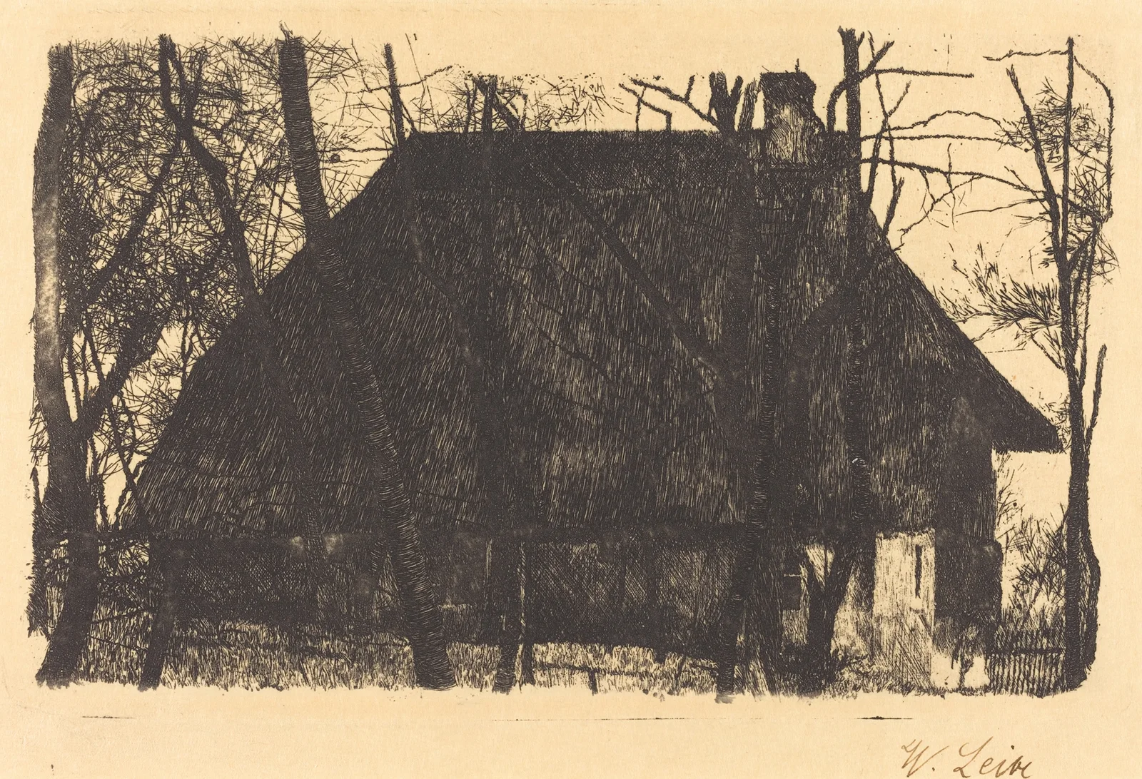 Farmhouse av Wilhelm Leibl