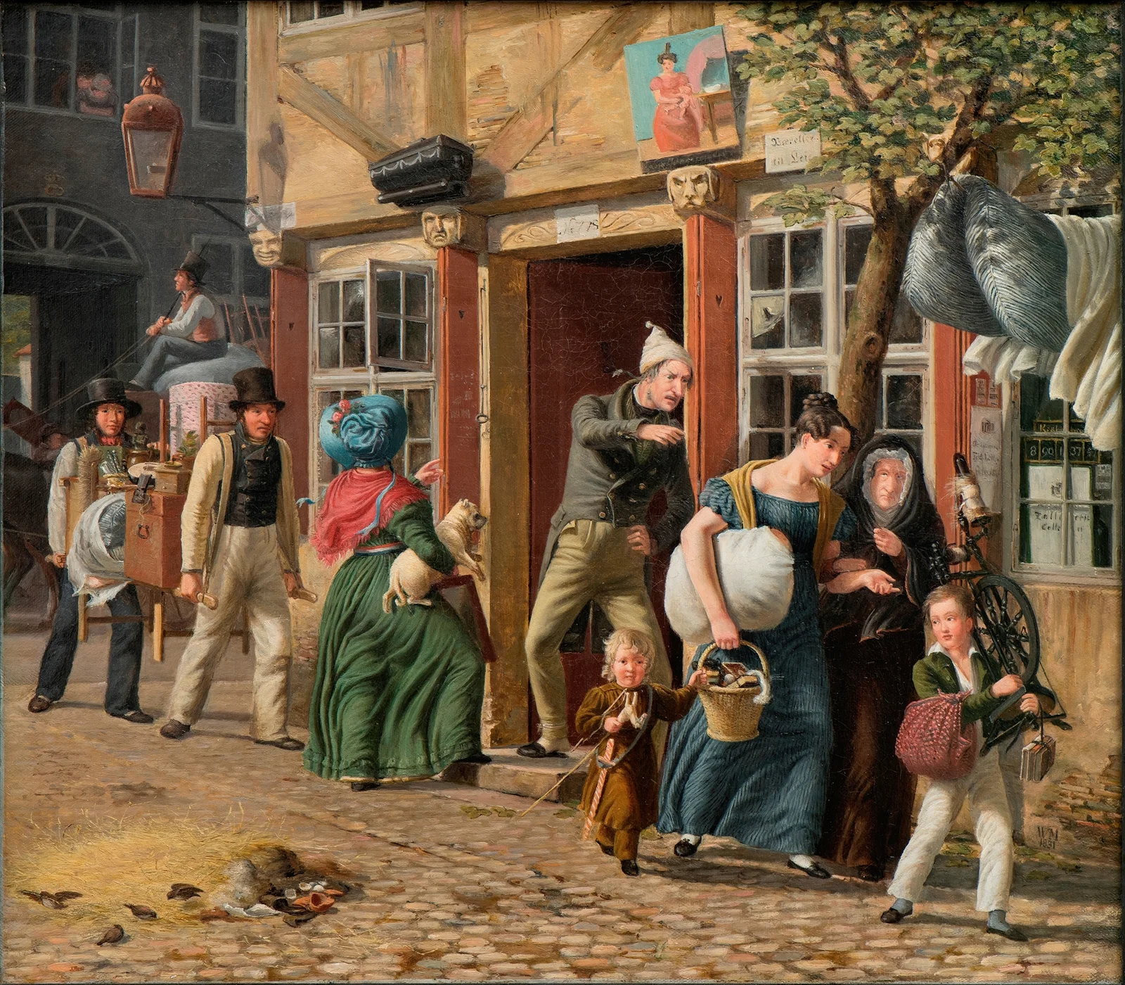 Moving Day Scene av Wilhelm Marstrand