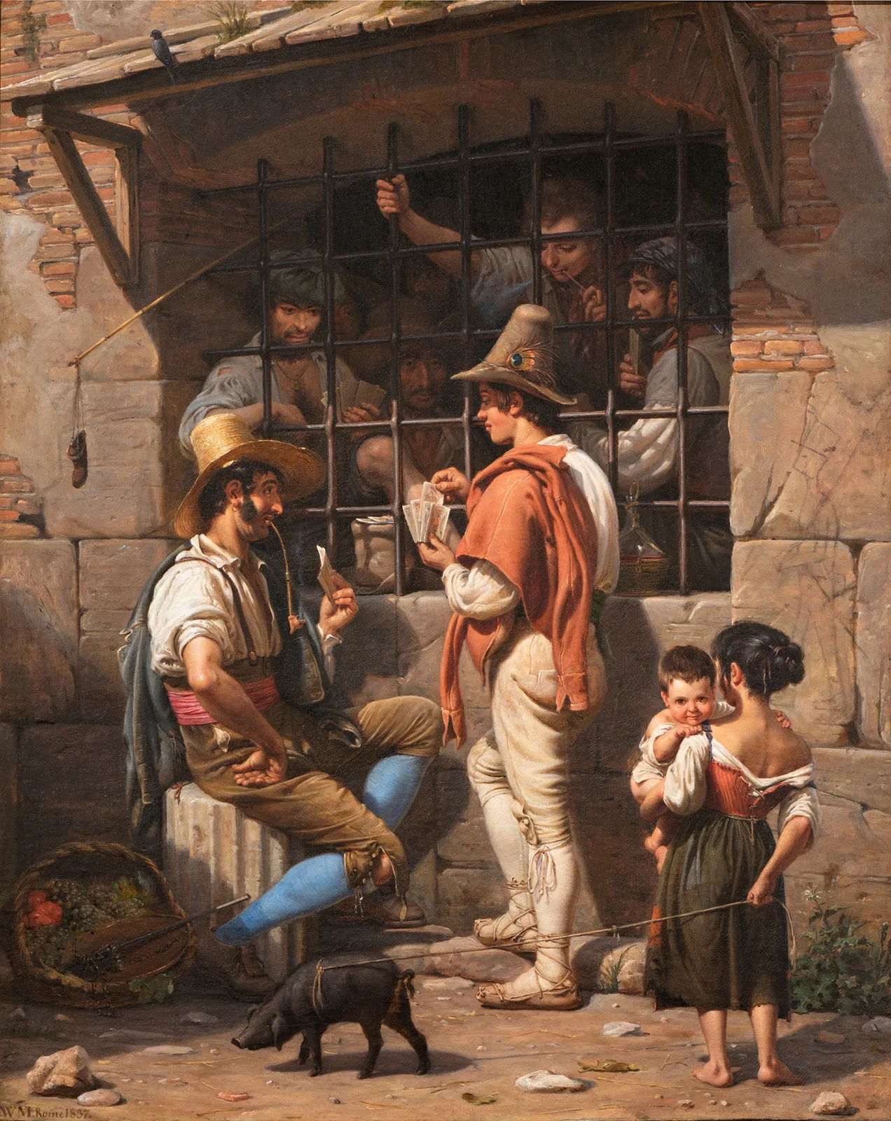 Prison Scene in Rome av Wilhelm Marstrand