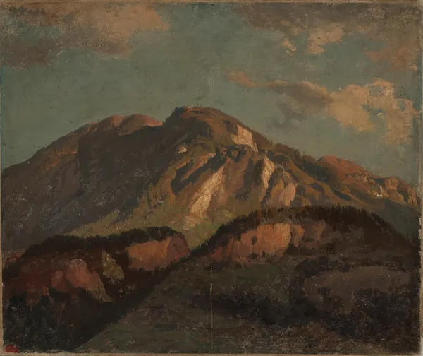 Bergrücken (wohl) in Graubünden av Johann Wilhelm Schirmer