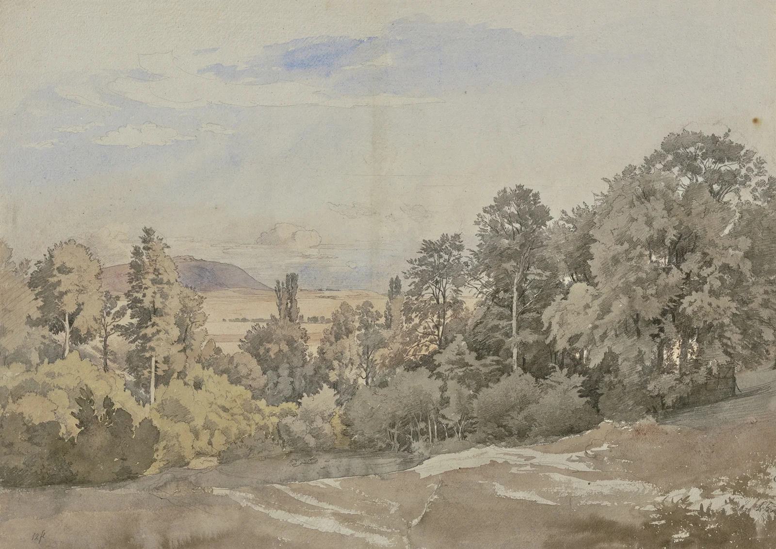 Forest with distant view av Johann Wilhelm Schirmer