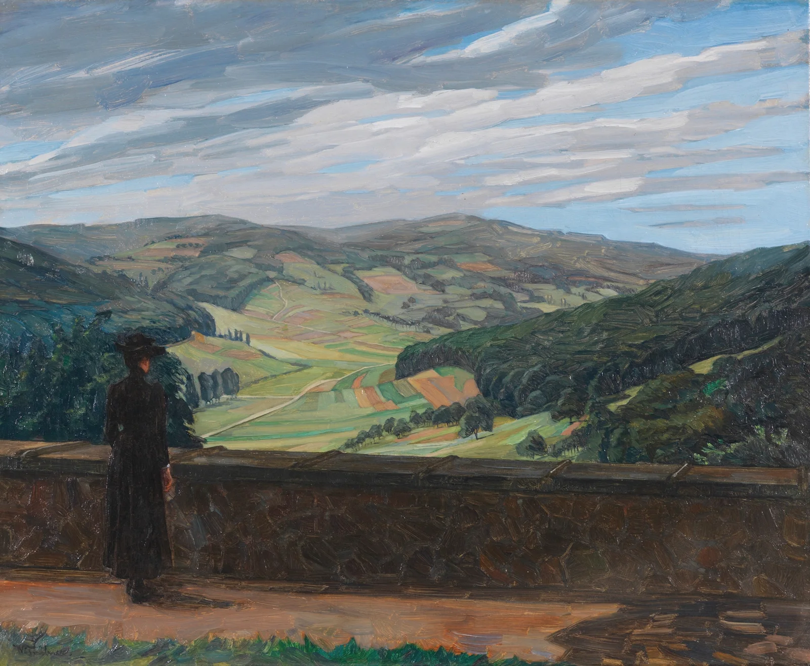 Blick in den Odenwald av Wilhelm Trübner