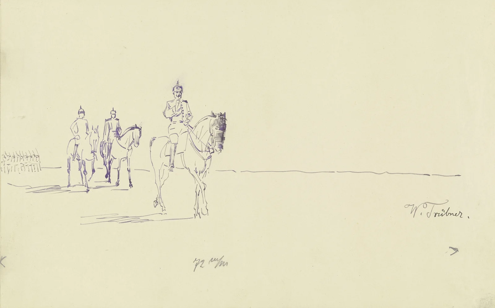 Return from the parade av Wilhelm Trübner