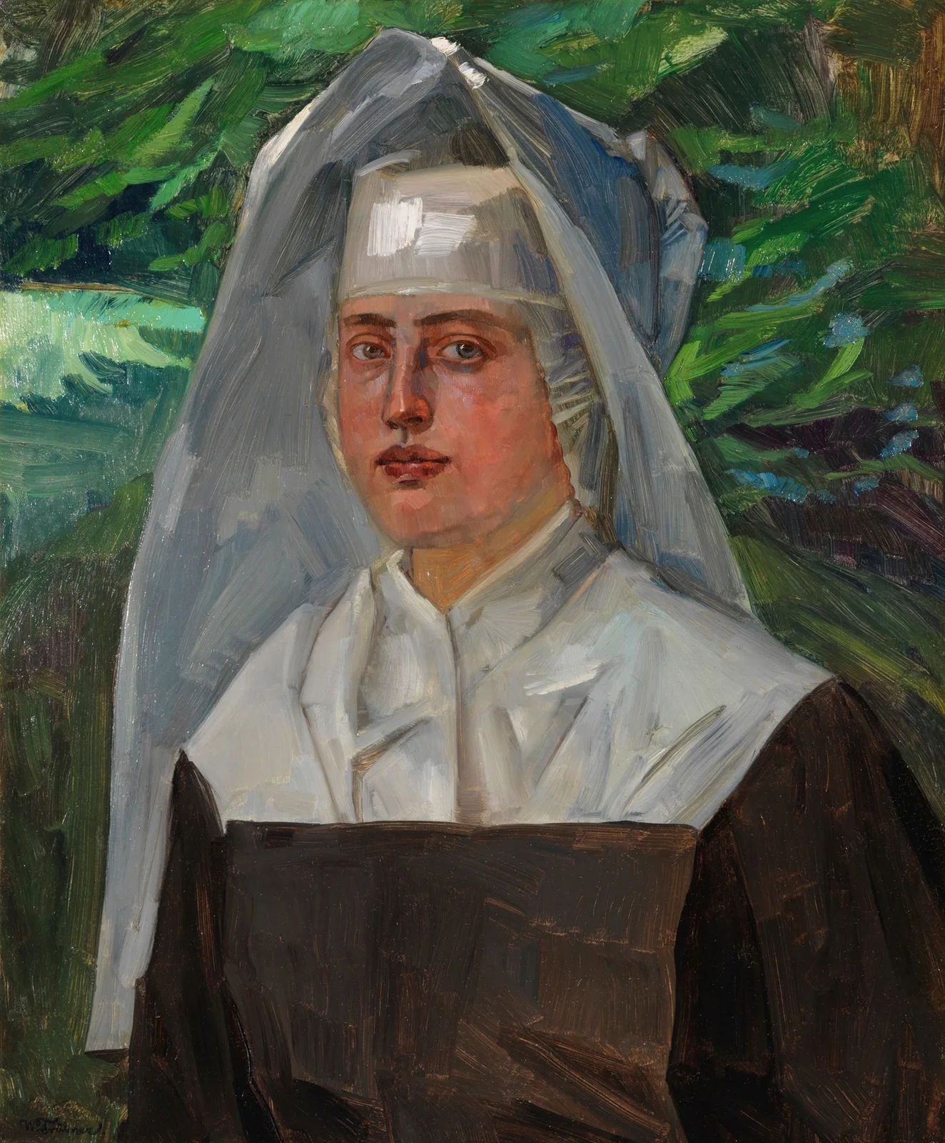 Schwester Ferdinande av Wilhelm Trübner