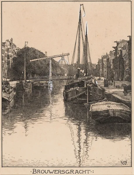 Brouwersgracht te Amsterdam av Willem Wenckebach