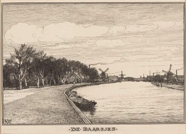 De Baarsjes, gezicht op kanaal av Willem Wenckebach