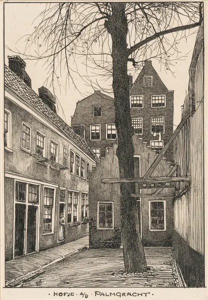 Het Hofje aan de Palmgracht te Amsterdam av Willem Wenckebach
