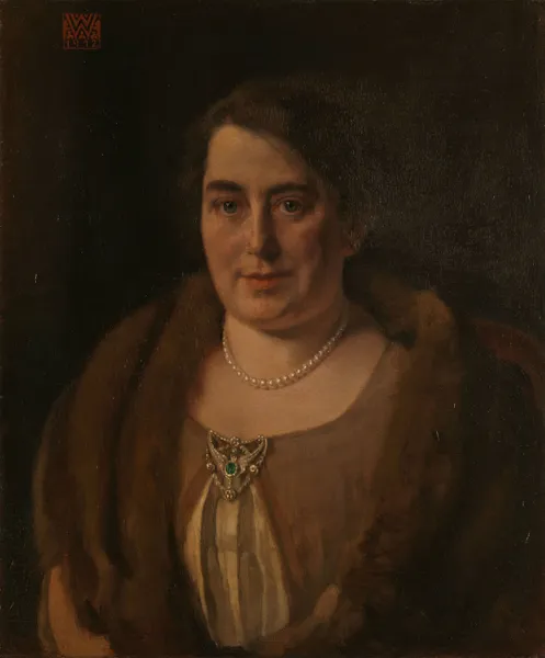 Adèle van Meekren, de tweede echtgenote van Andries van Wezel av Willem Witsen