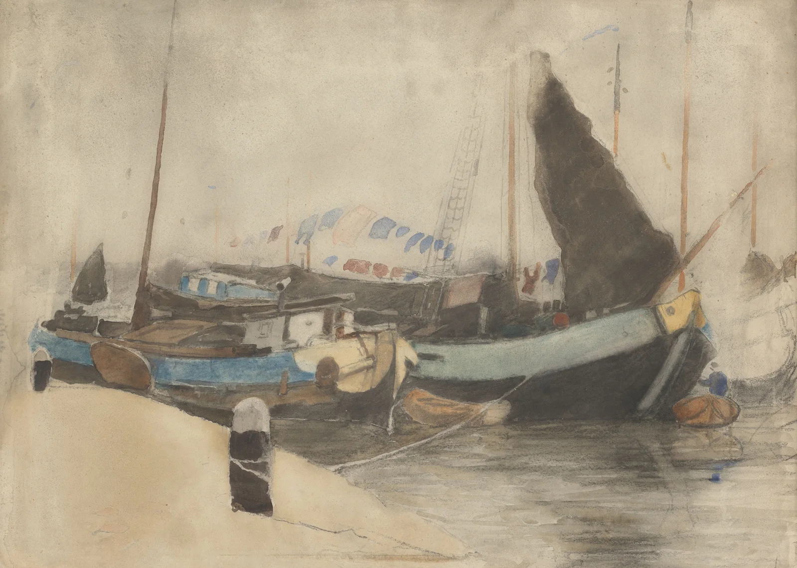 Gemeerde schuiten av Willem Witsen