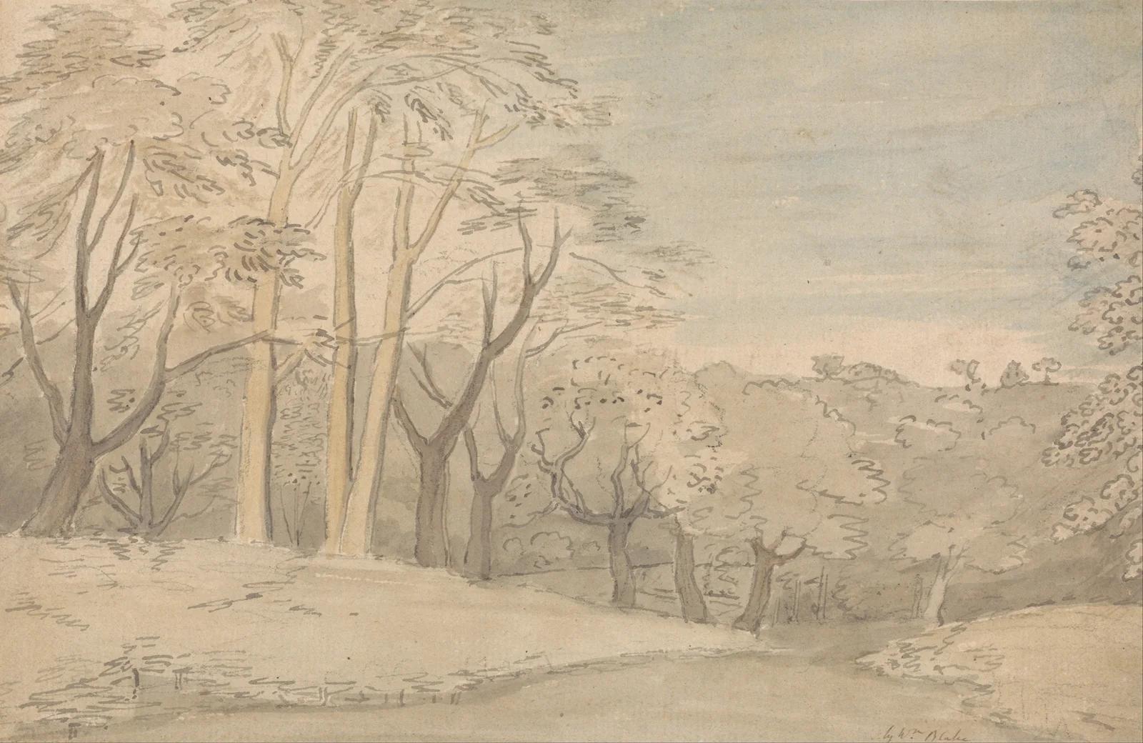 A Woody Landscape av William Blake