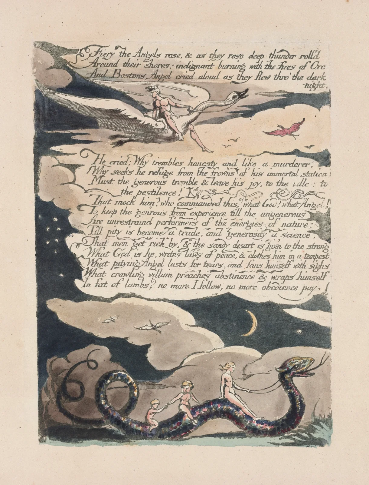 America, a prophecy Pl.13 av William Blake