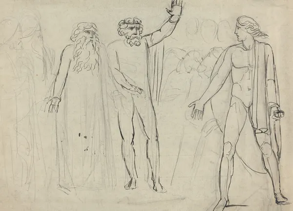 ‘And Saul Said unto David, Go and the Lord be with Thee’ (recto) av William Blake