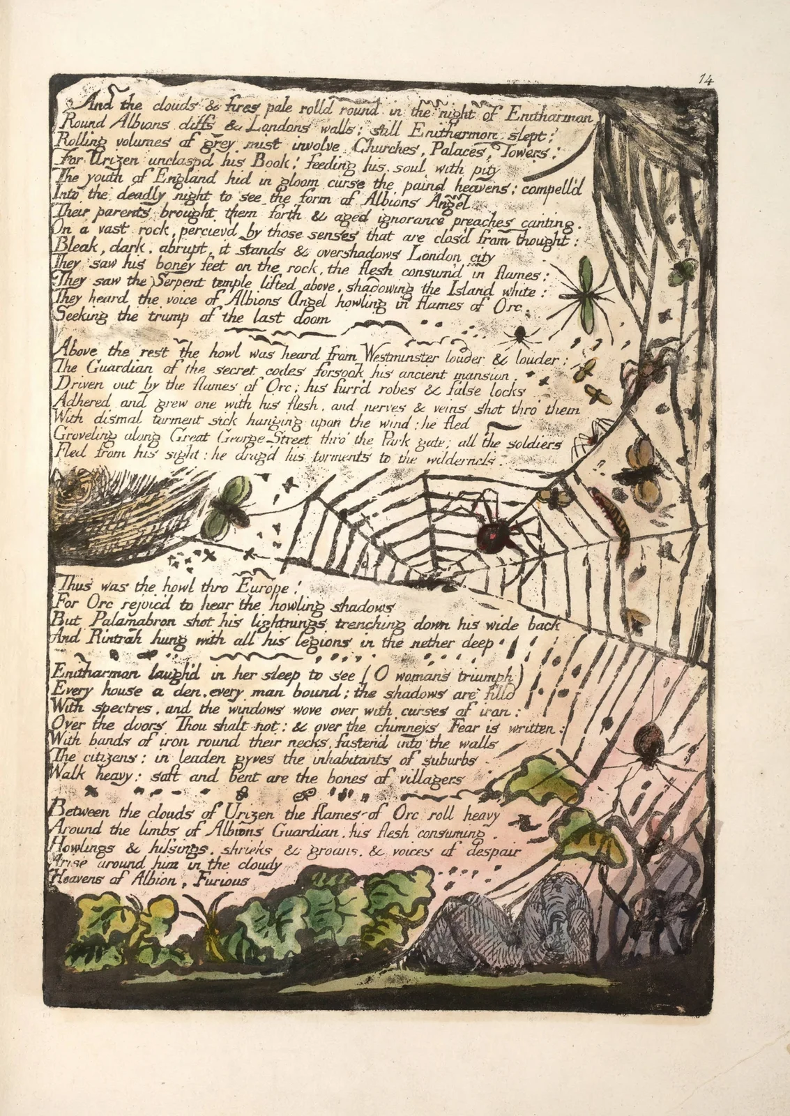 And the clouds & fires … av William Blake
