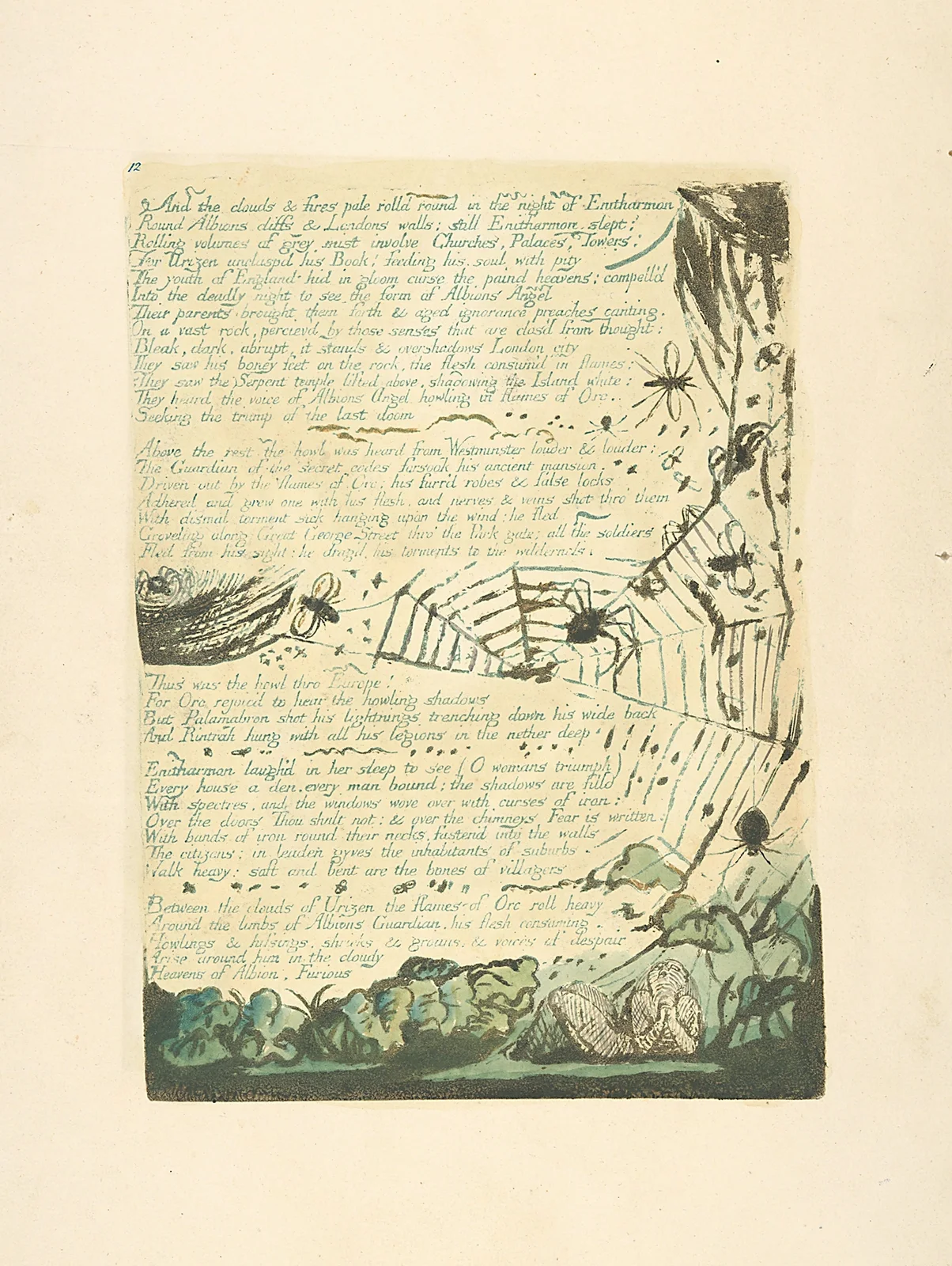 And the clouds & fires… av William Blake