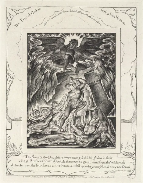 Illustrations of the book of Job Pl.04 av William Blake