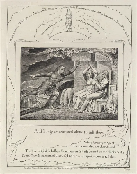 Illustrations of the book of Job Pl.05 av William Blake