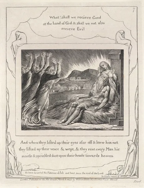 Illustrations of the book of Job Pl.08 av William Blake