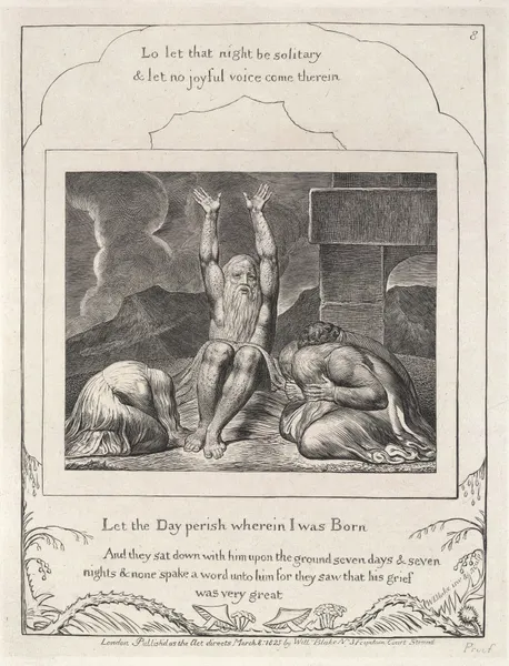 Illustrations of the book of Job Pl.09 av William Blake