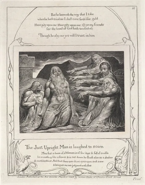 Illustrations of the book of Job Pl.11 av William Blake