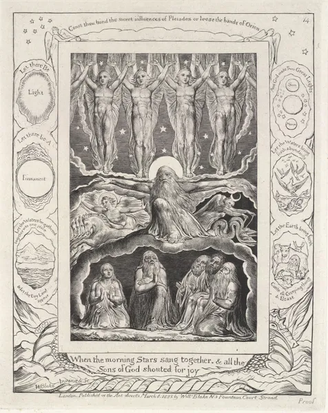Illustrations of the book of Job Pl.15 av William Blake