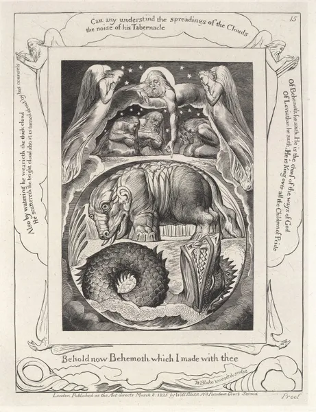 Illustrations of the book of Job Pl.16 av William Blake